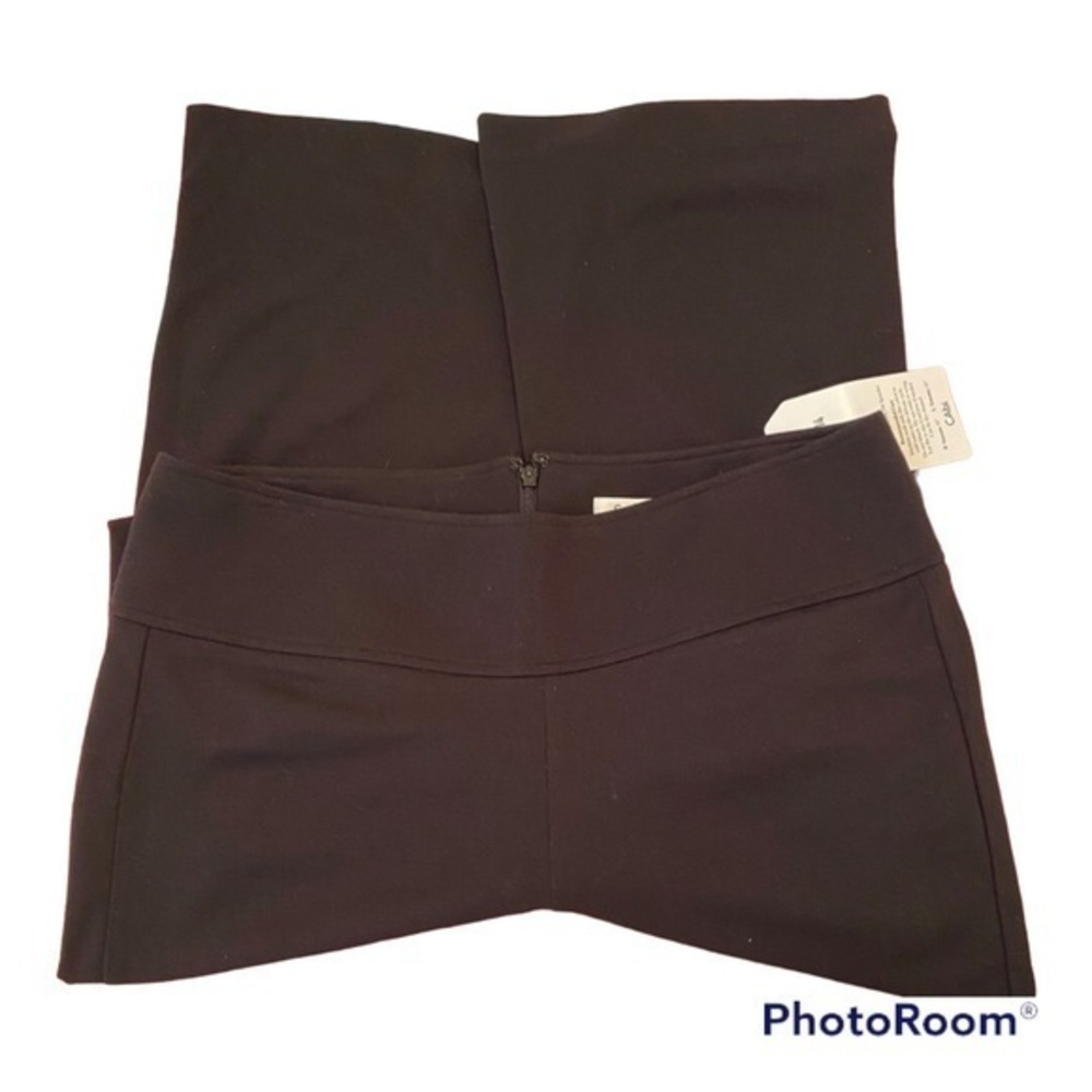 NWT Cabi Size M Knit Pants Back Zip, Boot Cut Black Size M